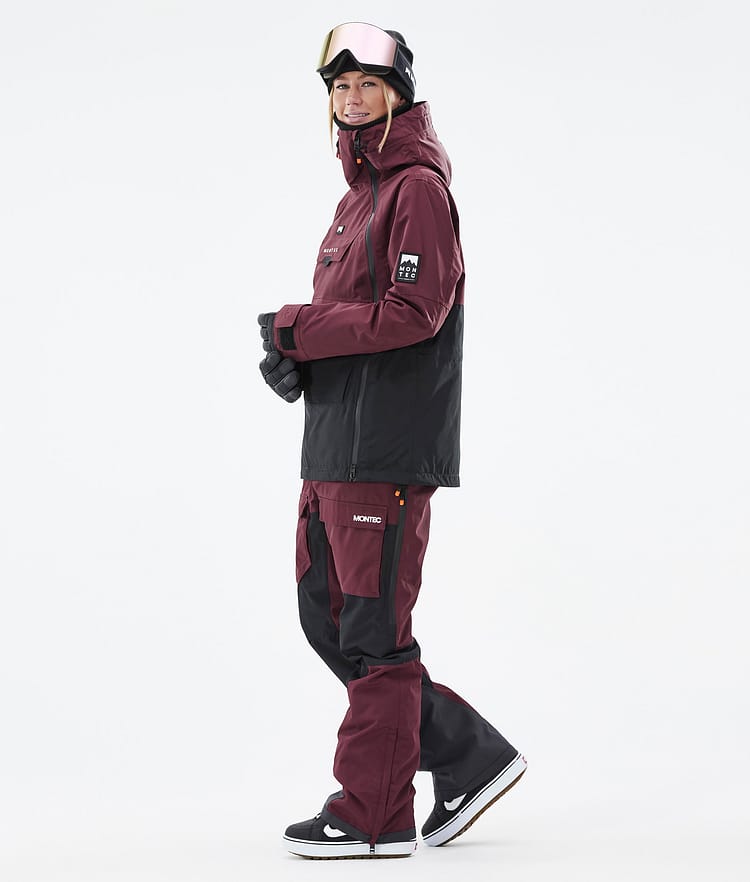 Montec Doom W Snowboardjakke Dame Burgundy/Black, Bilde 4 av 11