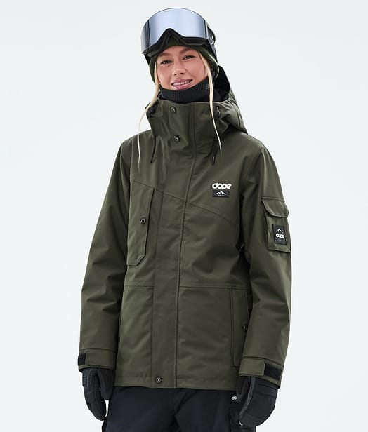 Dope Adept W Snowboardjakke Dame Olive Green