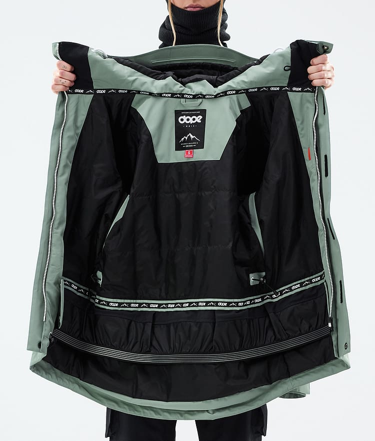 Dope Adept W Snowboardjakke Dame Faded Green, Bilde 9 av 9