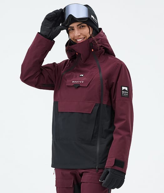 Montec Doom W Snowboardjakke Dame Burgundy/Black