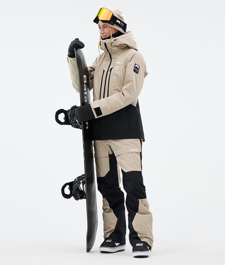 Montec Moss W Snowboardjakke Dame Sand/Black, Bilde 2 av 9