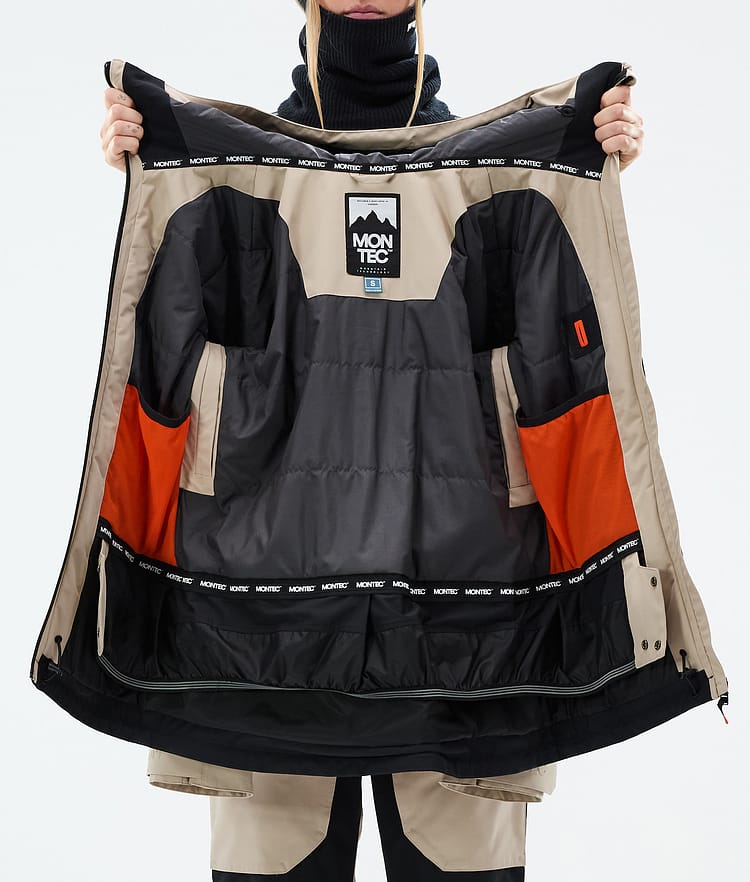 Montec Moss W Snowboardjakke Dame Sand/Black, Bilde 9 av 9