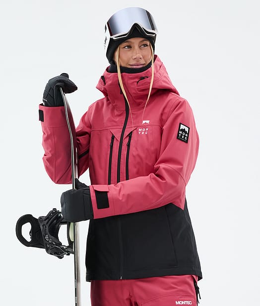 Montec Moss W Snowboardjakke Dame Light Red/Black