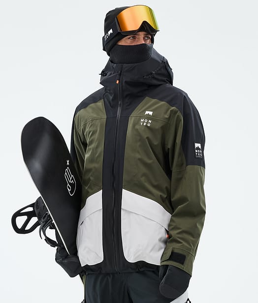 Montec Morpheus Snowboardjakke Herre Black/Olive Green/Light Grey