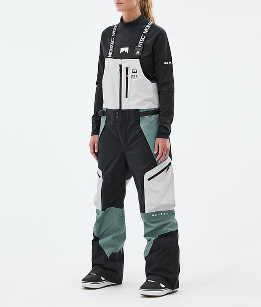 Montec Dozer W Snowboardbukse Dame Light Grey/Black/Atlantic