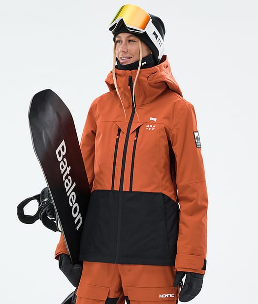 Montec Moss W Snowboardjakke Dame Burned Orange/Black