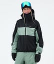 Dope Spartan W Snowboardjakke Dame Stripe Black/Faded Green