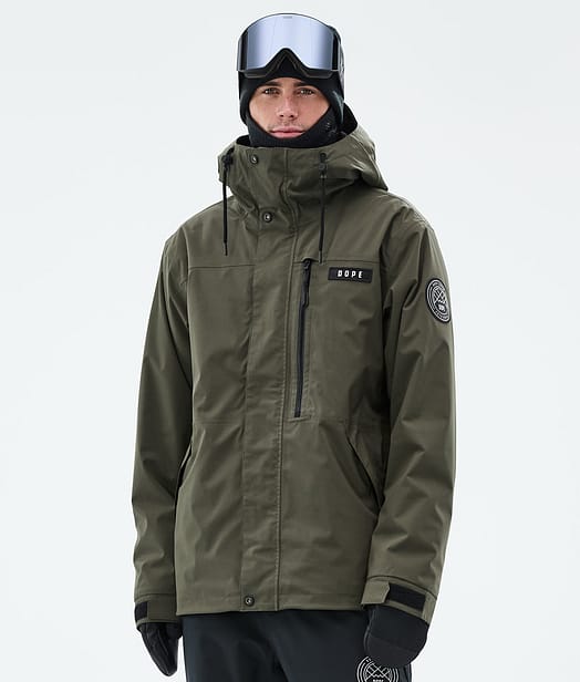 Dope Blizzard Full Zip Snowboardjakke Herre Olive Green