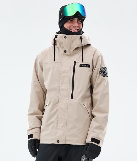 Dope Blizzard Full Zip Snowboardjakke Herre Sand