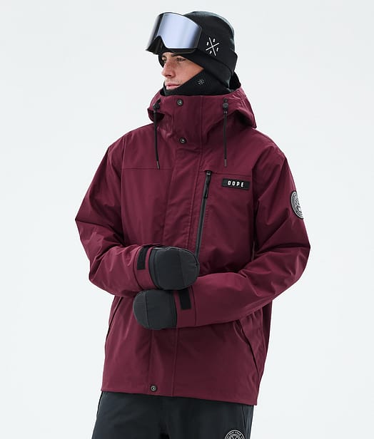 Dope Blizzard Full Zip Snowboardjakke Herre Burgundy
