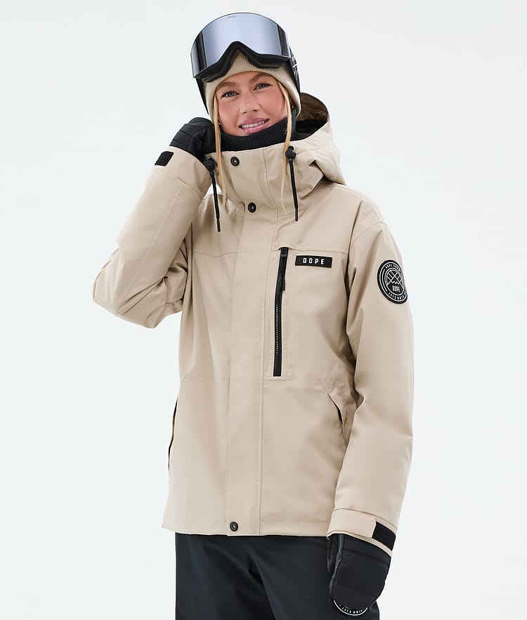 Dope Blizzard W Full Zip Snowboardjakke Dame Sand, Bilde 1 av 9