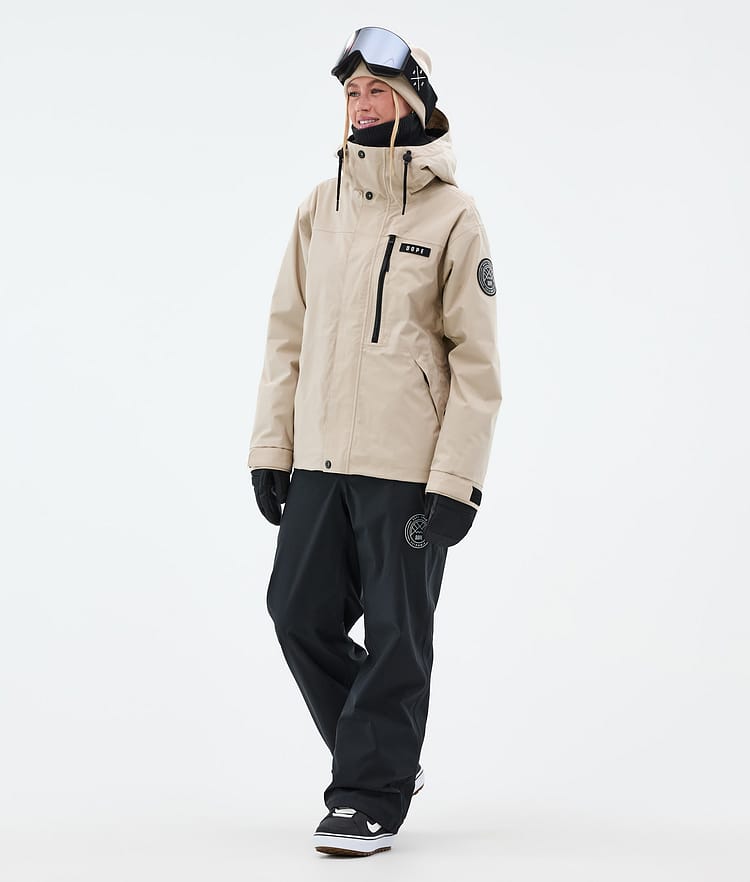 Dope Blizzard W Full Zip Snowboardjakke Dame Sand, Bilde 2 av 9
