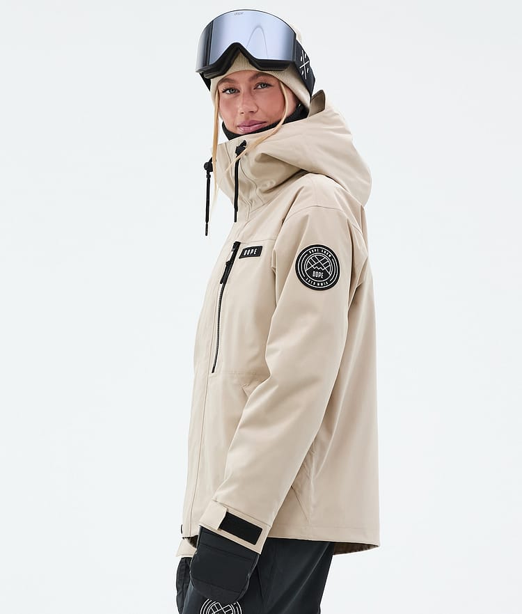 Dope Blizzard W Full Zip Snowboardjakke Dame Sand, Bilde 5 av 9
