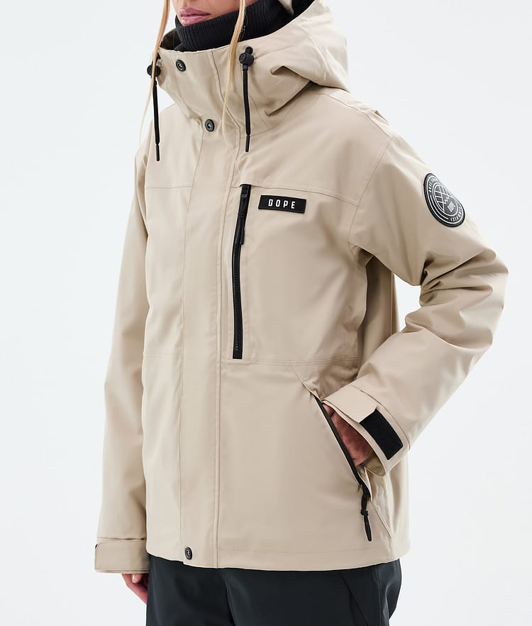 Dope Blizzard W Full Zip Snowboardjakke Dame Sand, Bilde 7 av 9