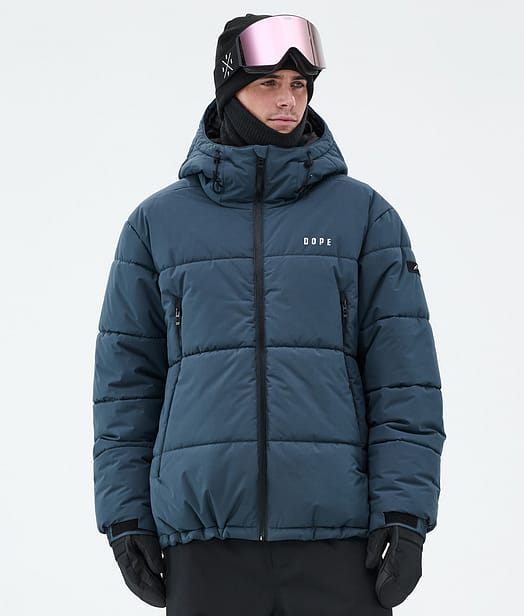 Dope Puffer Full Zip Snowboardjakke Herre Metal Blue