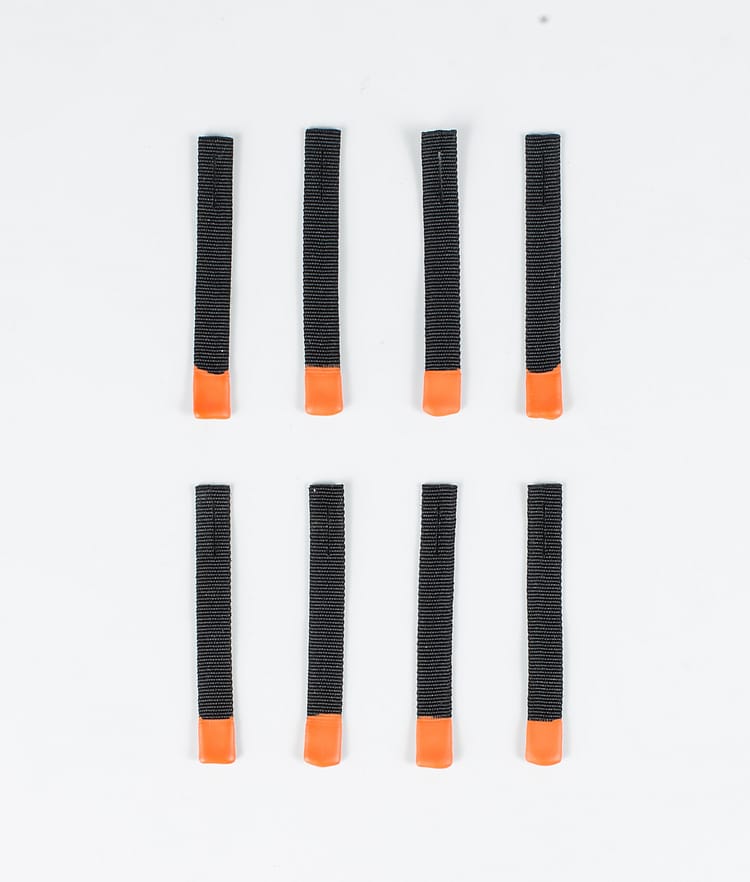 Utilities 8pc Rips Tape Zip Puller Reservedeler Black/Orange Tip, Bilde 1 av 3