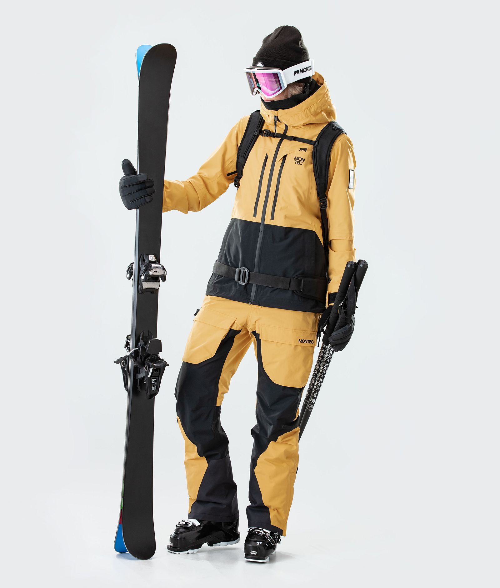 Montec Moss W 2020 Skijakke Dame Yellow/Black, Bilde 6 av 8