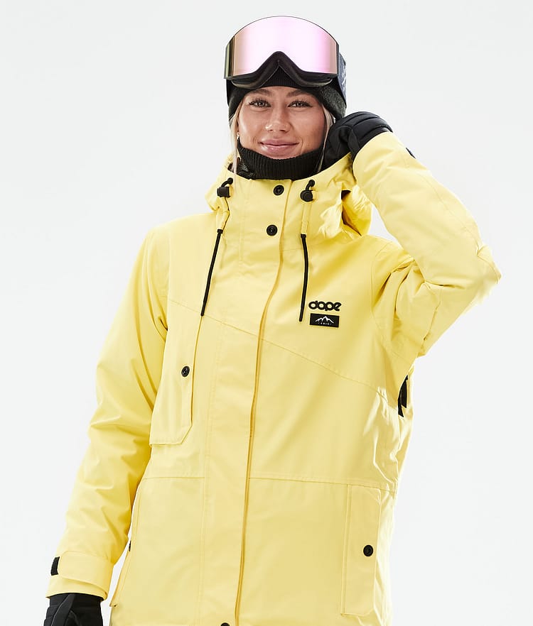 Dope Adept W 2021 Snowboardjakke Dame Faded Yellow, Bilde 3 av 11