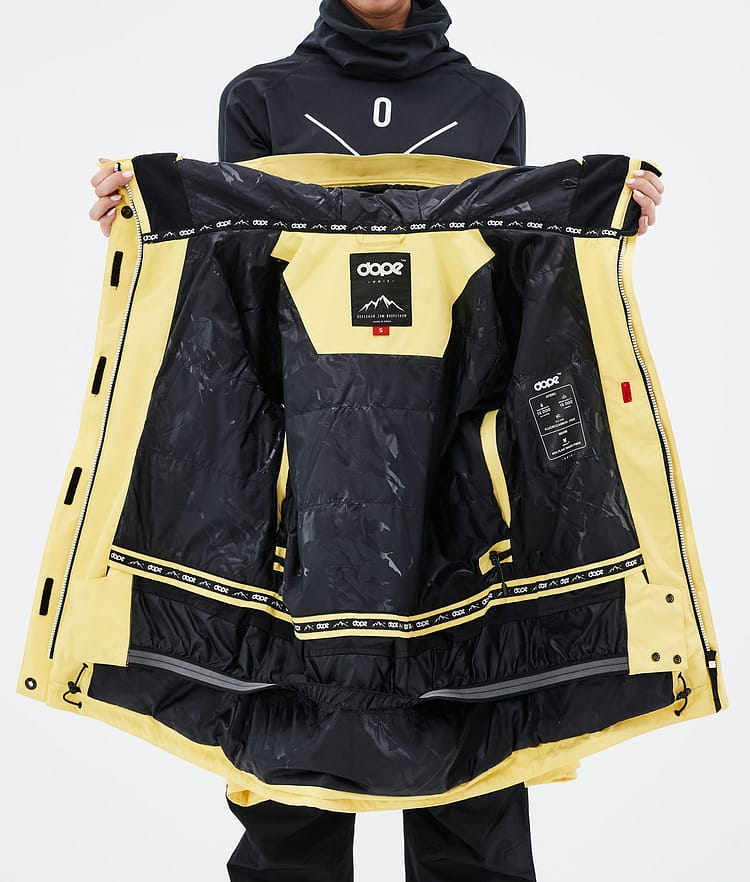 Dope Adept W 2021 Snowboardjakke Dame Faded Yellow, Bilde 11 av 11