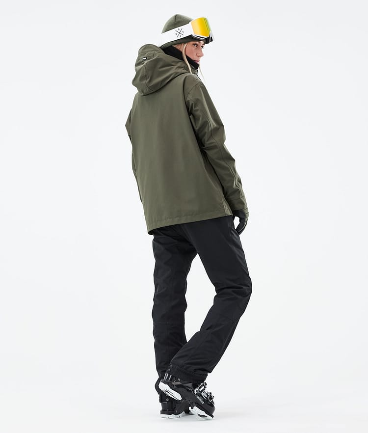 Dope Blizzard W Full Zip 2021 Skijakke Dame Olive Green, Bilde 6 av 11