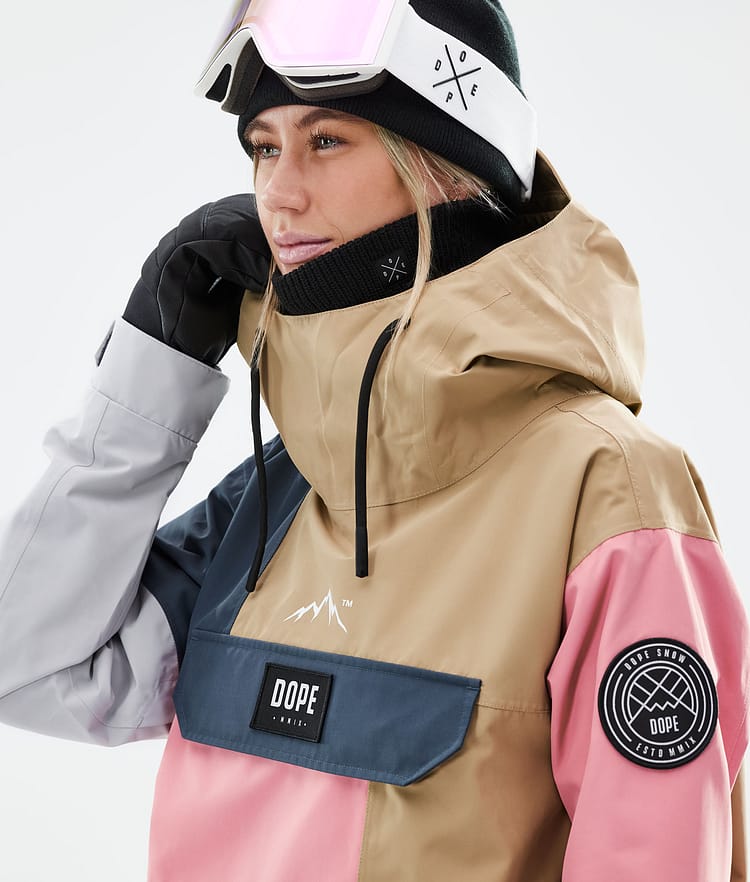 Dope Blizzard LE W Snowboardjakke Dame Limited Edition Patchwork Khaki, Bilde 2 av 10