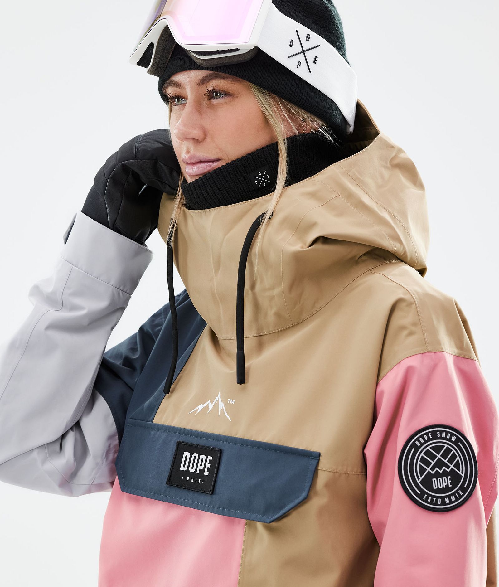 Dope Blizzard LE W Snowboardjakke Dame Limited Edition Patchwork Khaki, Bilde 2 av 10