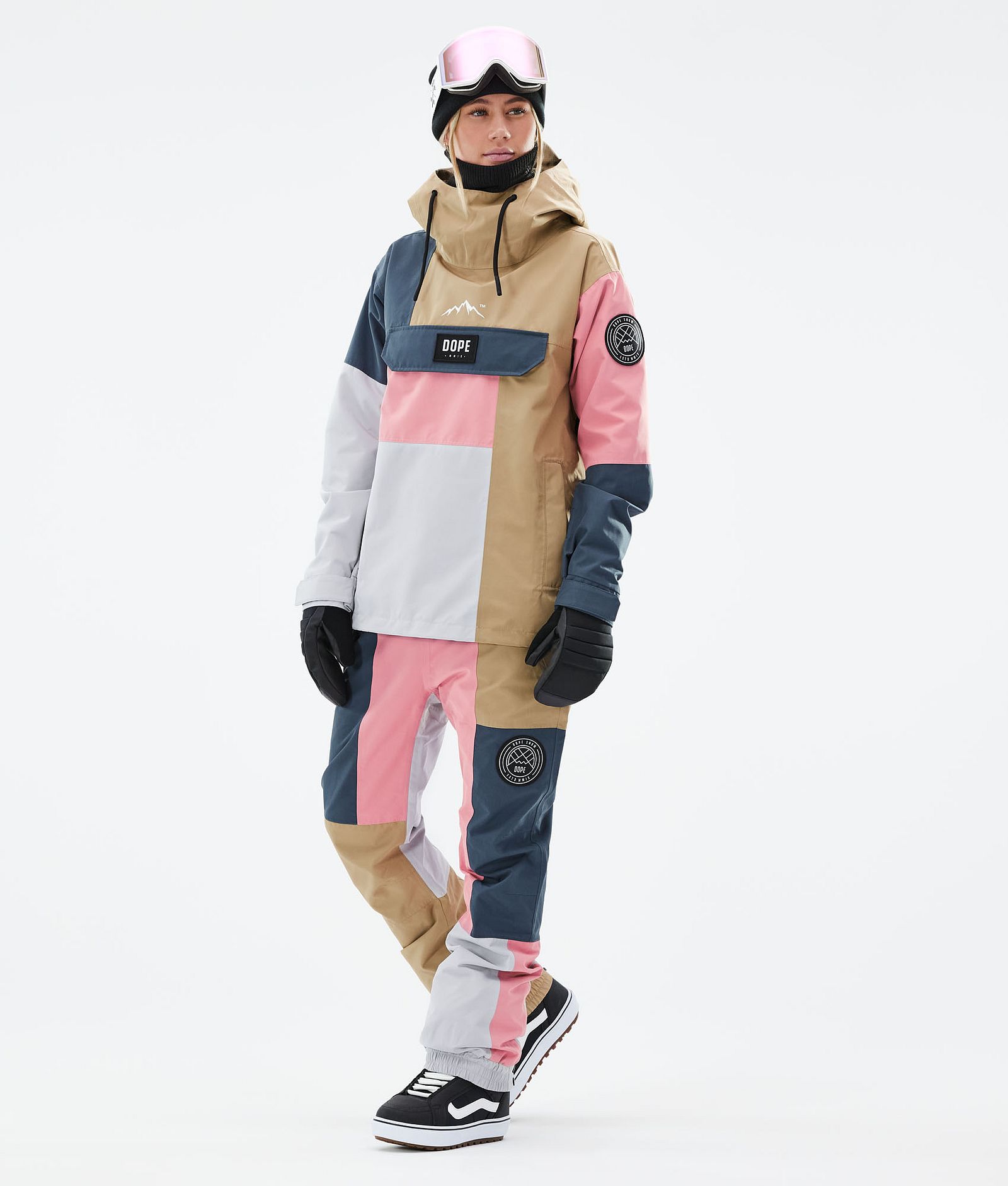 Dope Blizzard LE W Snowboardjakke Dame Limited Edition Patchwork Khaki, Bilde 4 av 10