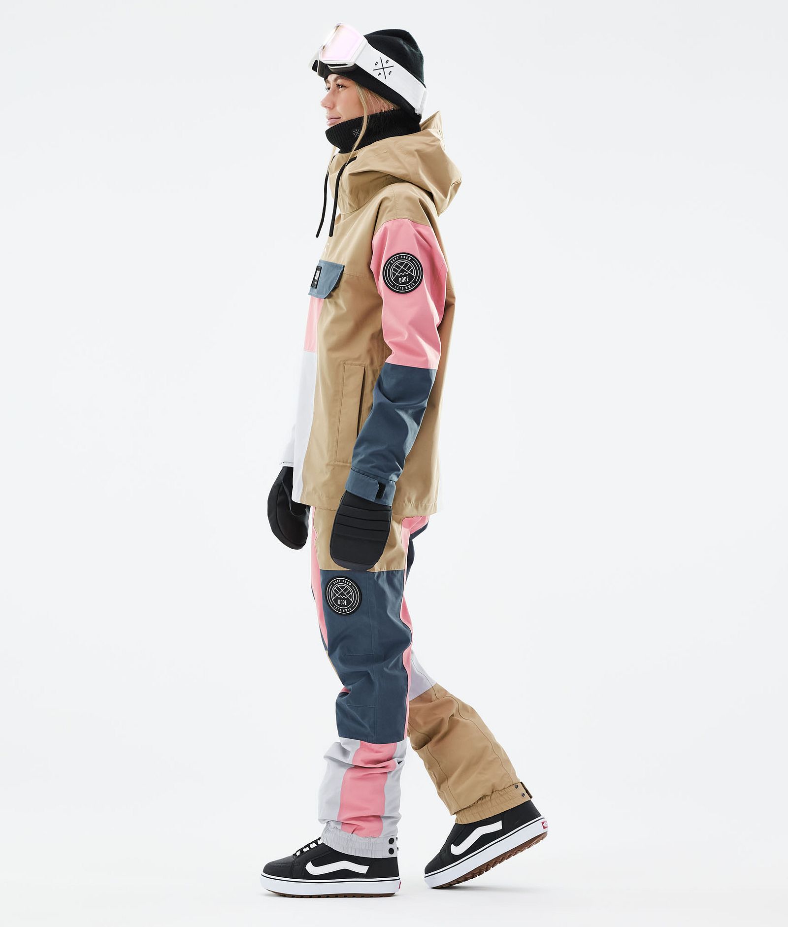 Dope Blizzard LE W Snowboardjakke Dame Limited Edition Patchwork Khaki, Bilde 5 av 10