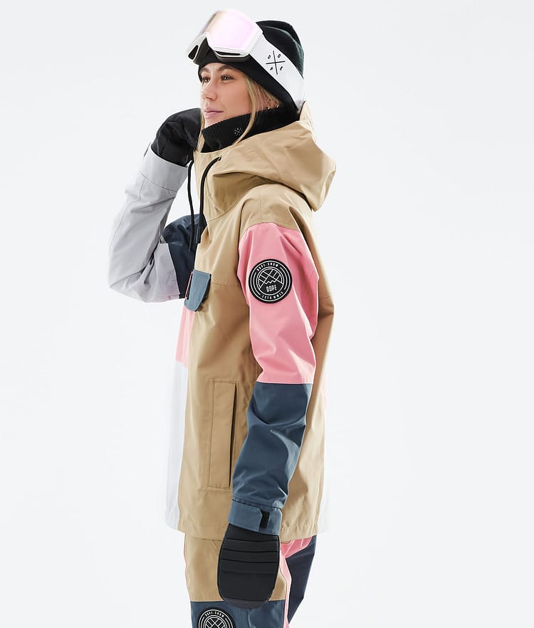 Dope Blizzard LE W Snowboardjakke Dame Limited Edition Patchwork Khaki, Bilde 7 av 10