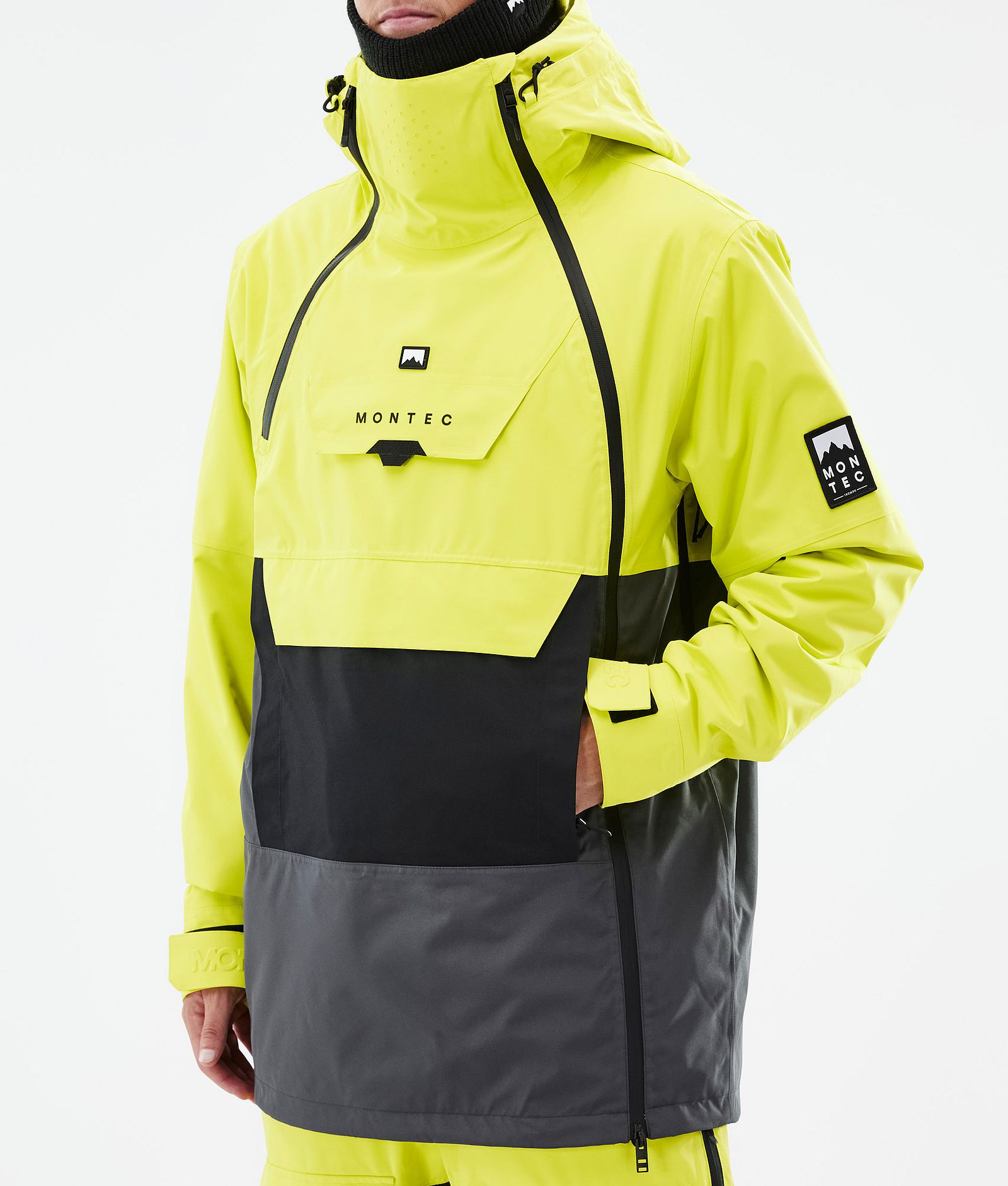 Montec Doom Snowboardjakke Herre Bright Yellow/Black/Phantom, Bilde 8 av 11