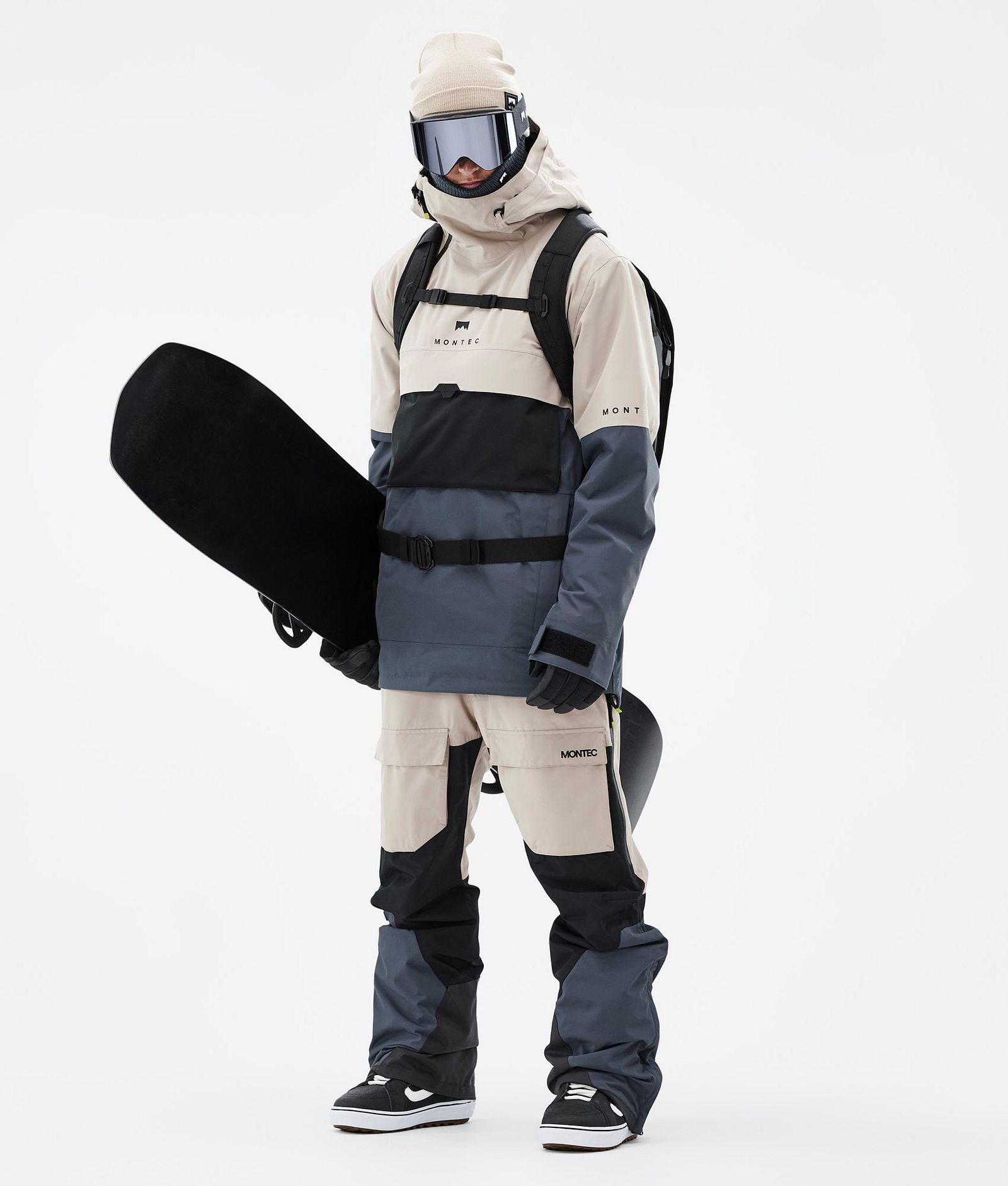 Montec Dune Snowboardjakke Herre Sand/Black/Metal Blue, Bilde 4 av 10