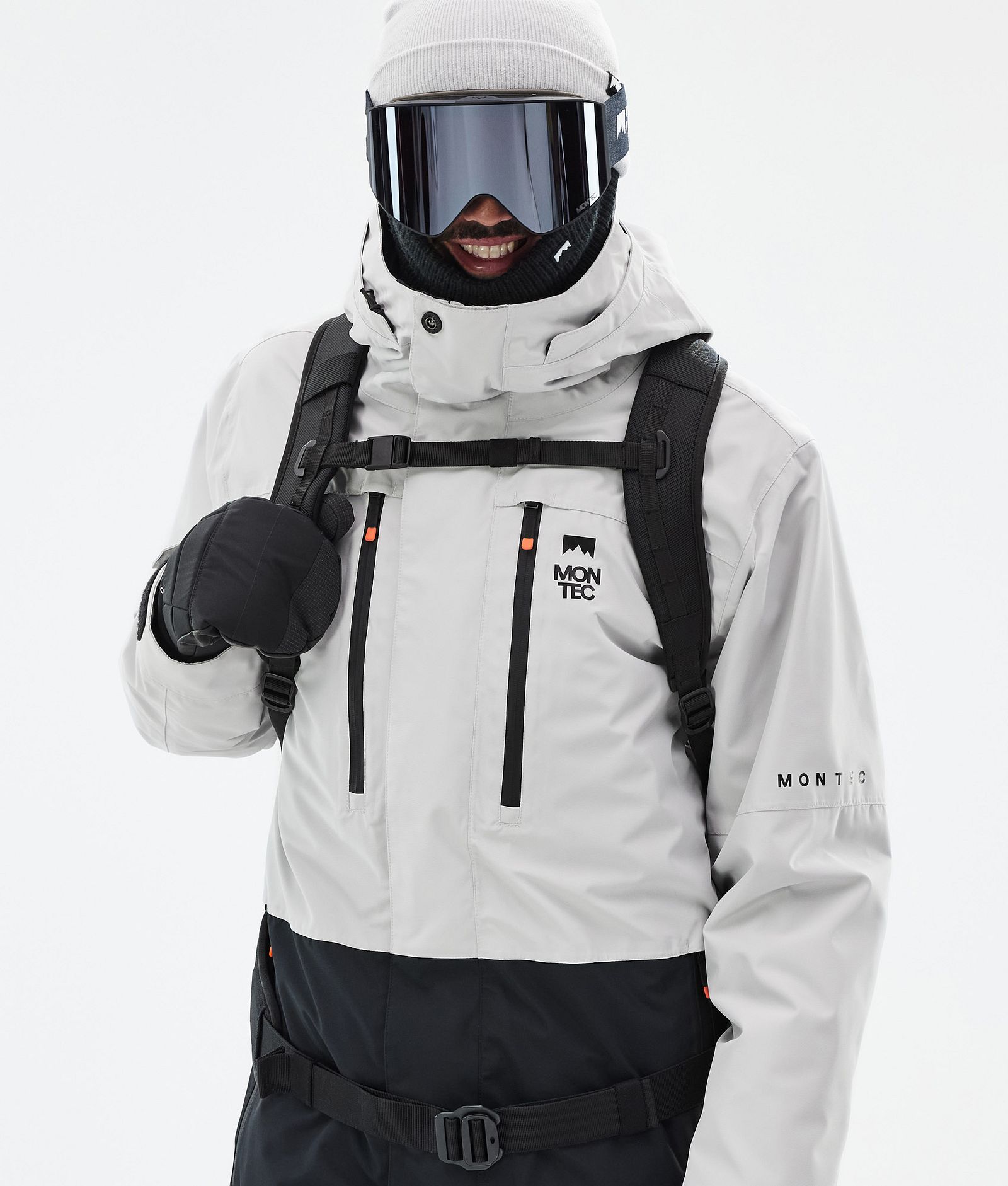 Montec Fawk Snowboardjakke Herre Light Grey/Black, Bilde 2 av 10