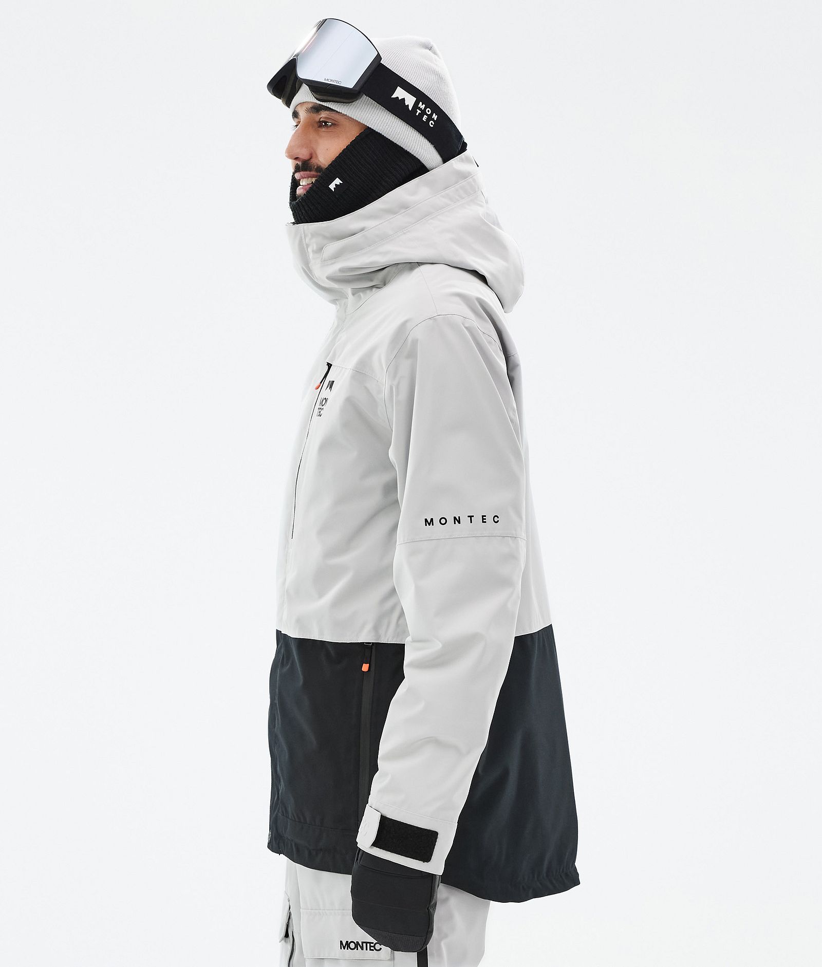 Montec Fawk Snowboardjakke Herre Light Grey/Black, Bilde 6 av 10