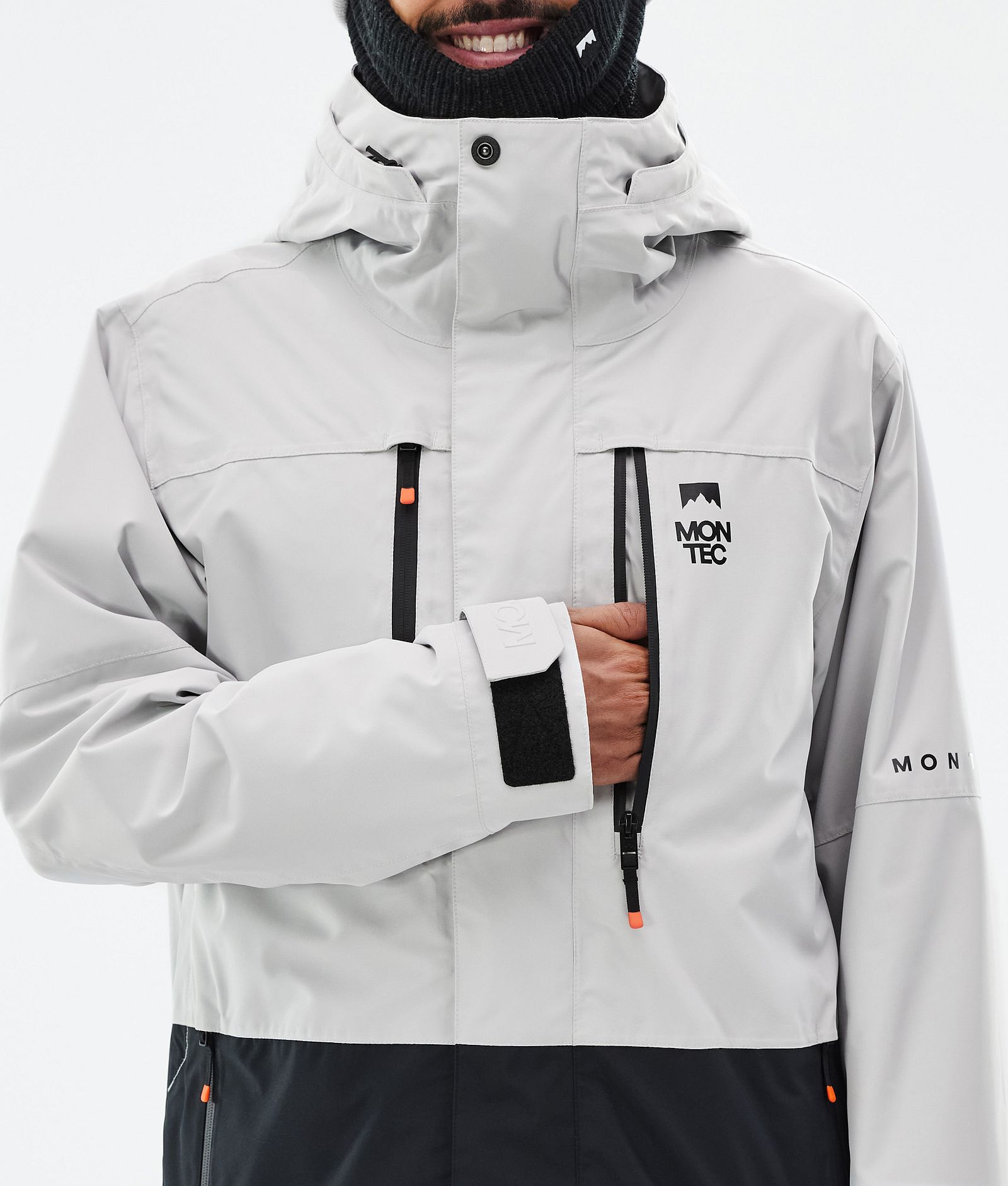 Montec Fawk Snowboardjakke Herre Light Grey/Black, Bilde 9 av 10