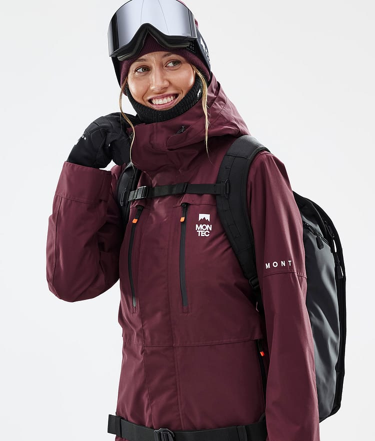 Montec Fawk W Snowboardjakke Dame Burgundy, Bilde 2 av 10