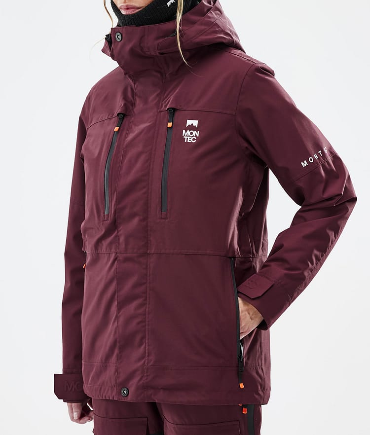 Montec Fawk W Snowboardjakke Dame Burgundy, Bilde 8 av 10