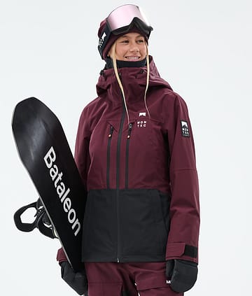 Montec Moss W Snowboardjakke Dame Burgundy/Black