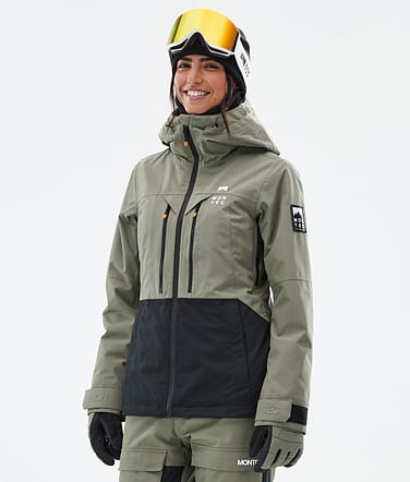 Montec Moss W Snowboardjakke Dame Greenish/Black Renewed