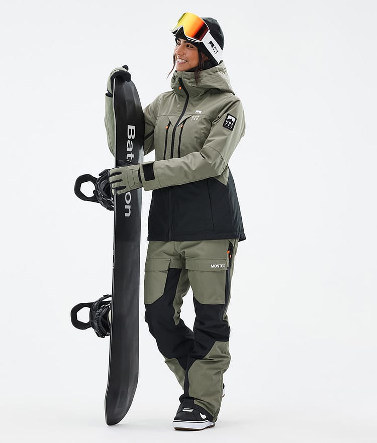 Montec Moss W Snowboardjakke Dame Greenish/Black, Bilde 3 av 10