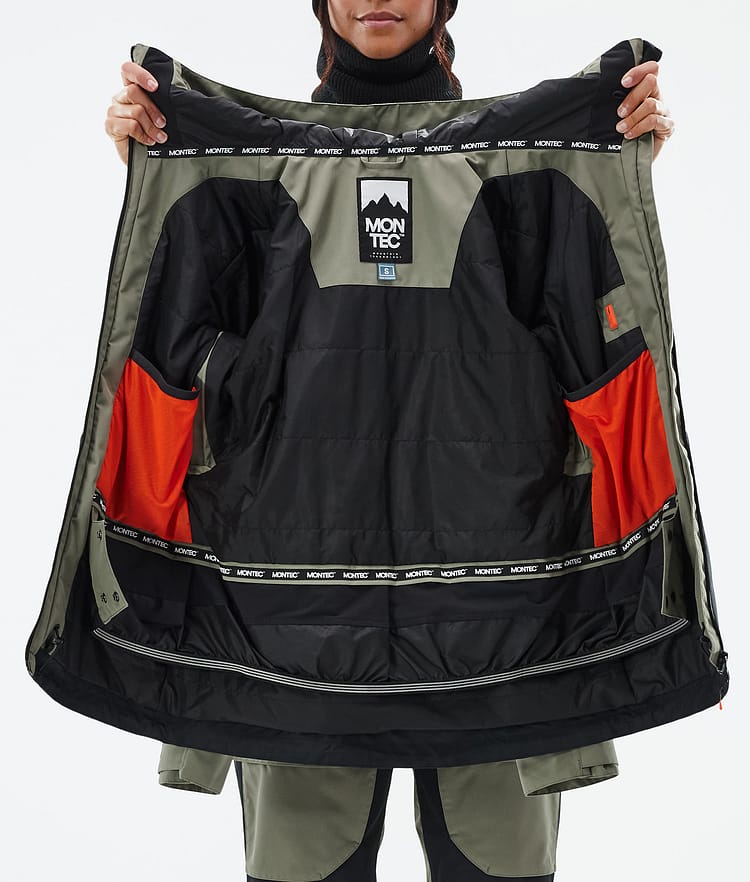 Montec Moss W Snowboardjakke Dame Greenish/Black, Bilde 10 av 10