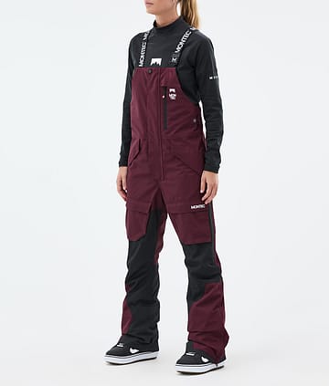 Montec Fawk W Snowboardbukse Burgundy/Black