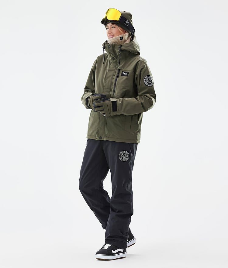 Dope Blizzard W Full Zip Snowboardjakke Dame Olive Green, Bilde 3 av 10