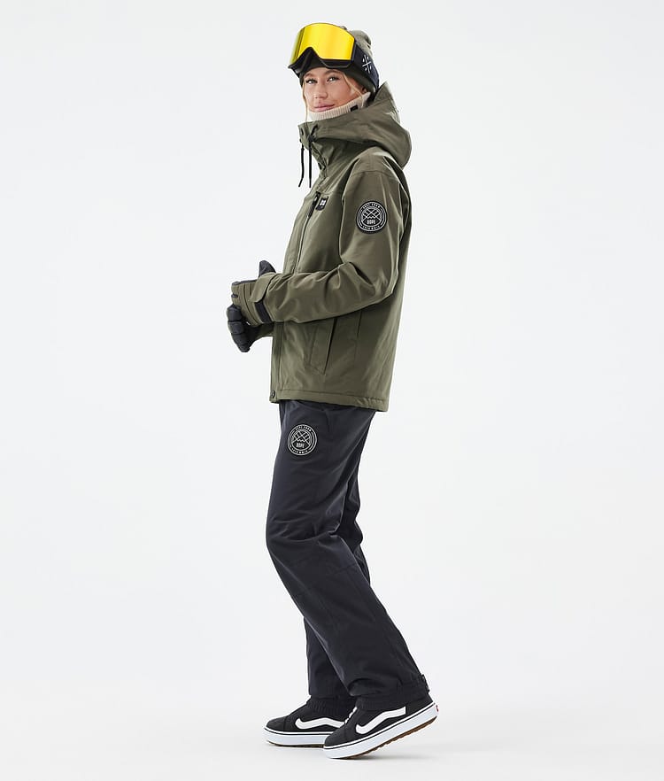 Dope Blizzard W Full Zip Snowboardjakke Dame Olive Green, Bilde 4 av 10