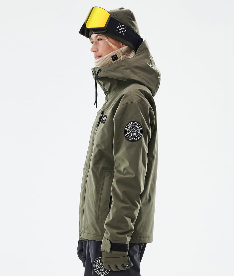 Dope Blizzard W Full Zip Snowboardjakke Dame Olive Green, Bilde 6 av 10