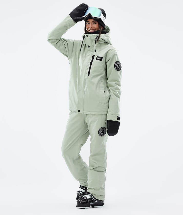 Dope Blizzard W Full Zip Skijakke Dame Soft Green, Bilde 3 av 10