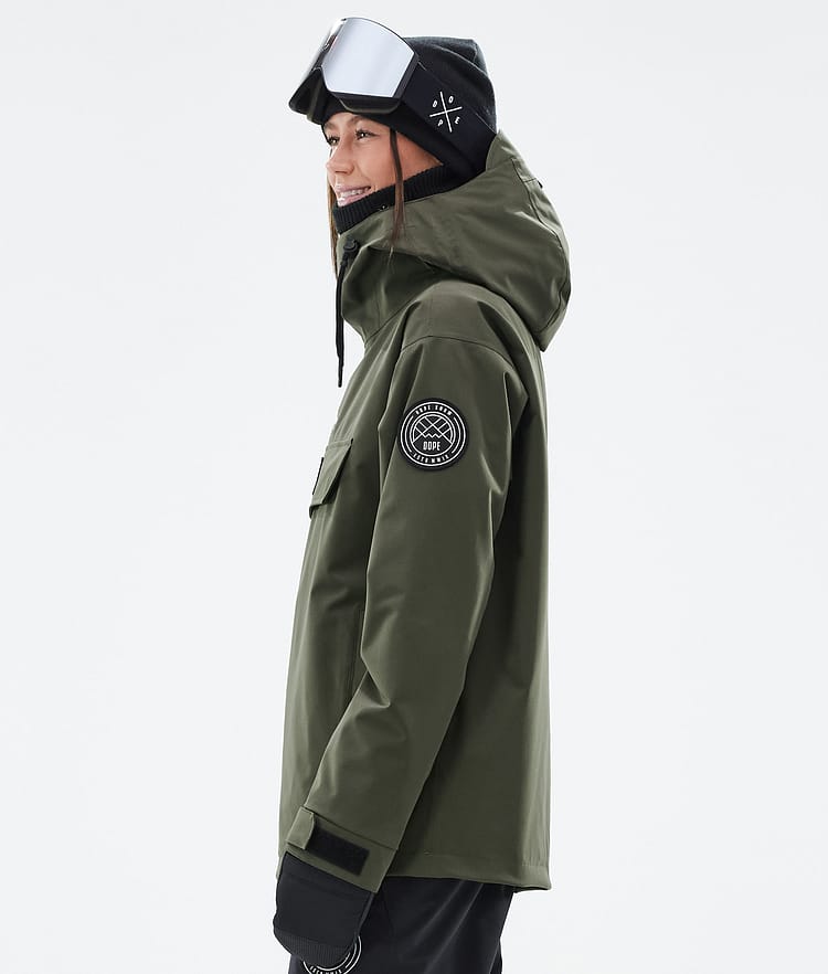 Dope Blizzard W Snowboardjakke Dame Olive Green, Bilde 5 av 8