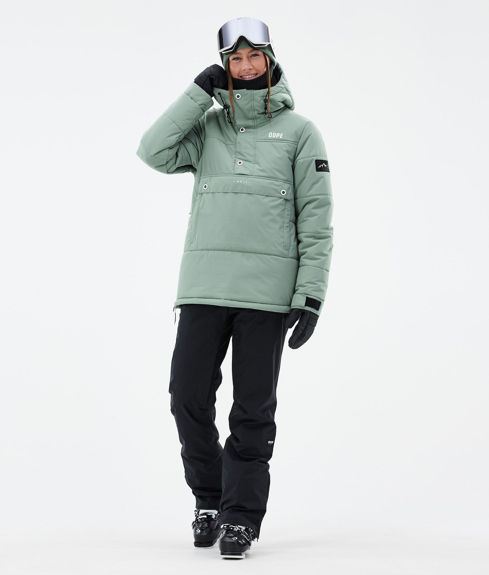 Dope Puffer W Skijakke Dame Faded Green, Bilde 2 av 8