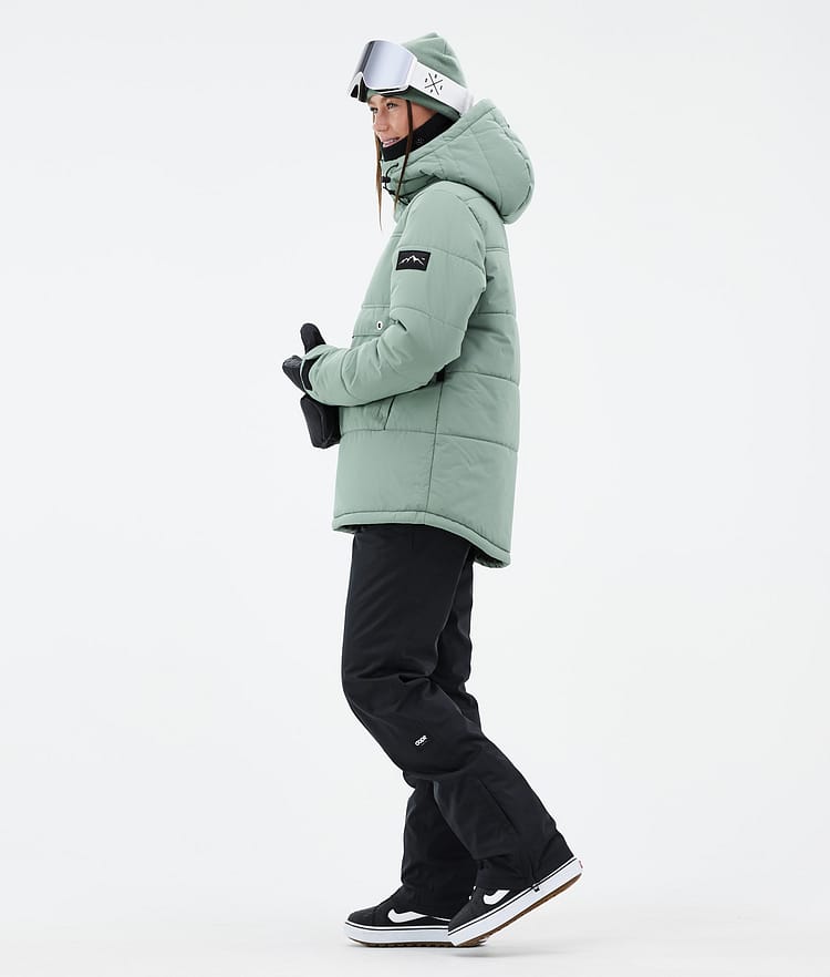 Dope Puffer W Snowboardjakke Dame Faded Green Renewed, Bilde 3 av 8