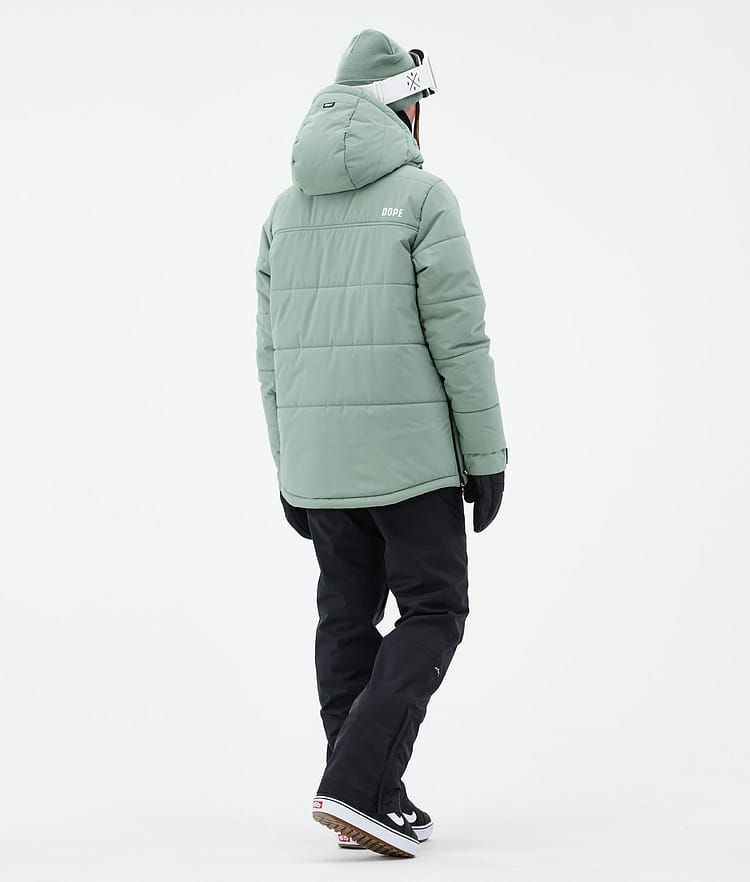 Dope Puffer W Snowboardjakke Dame Faded Green Renewed, Bilde 4 av 8