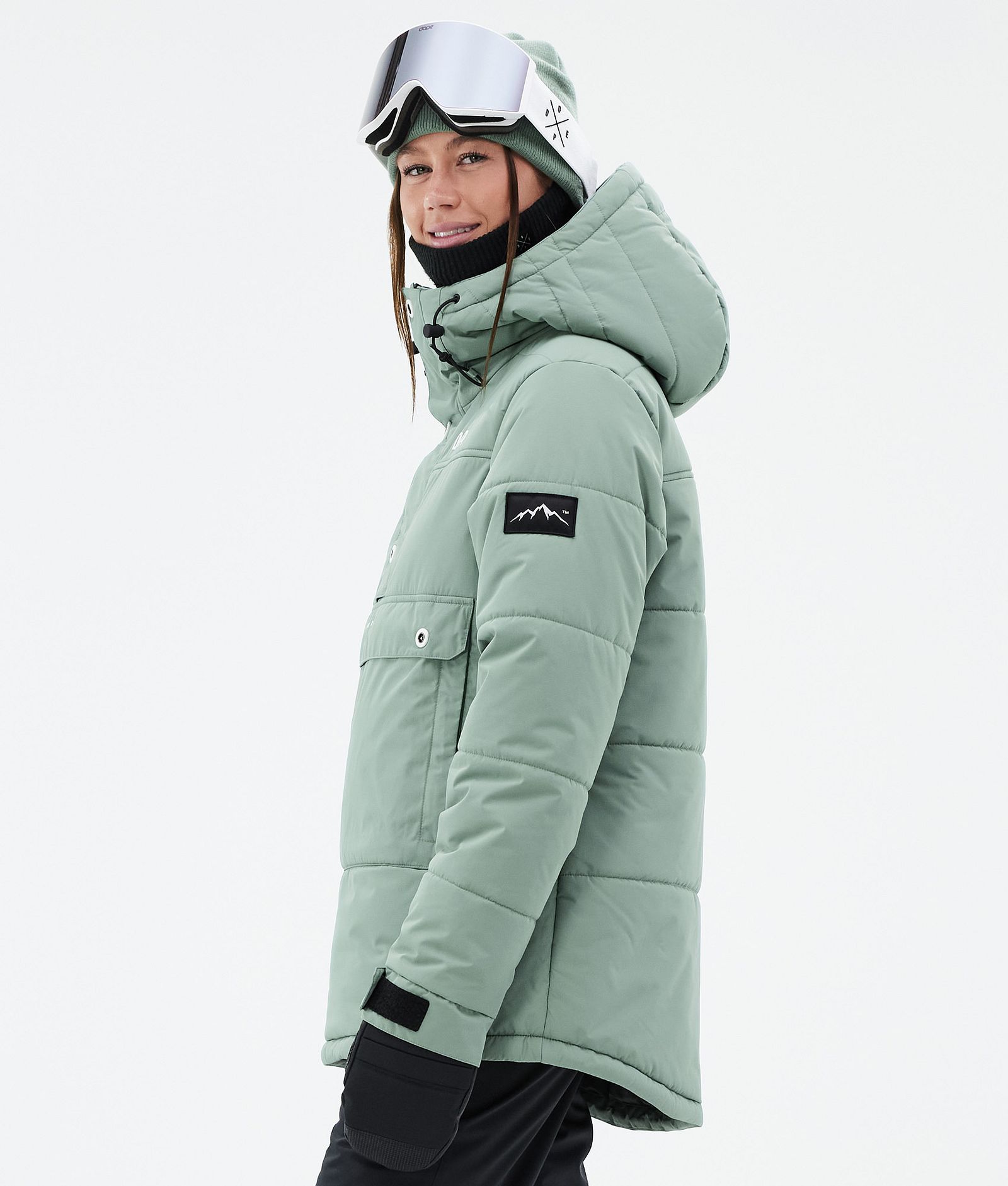 Dope Puffer W Snowboardjakke Dame Faded Green Renewed, Bilde 5 av 8